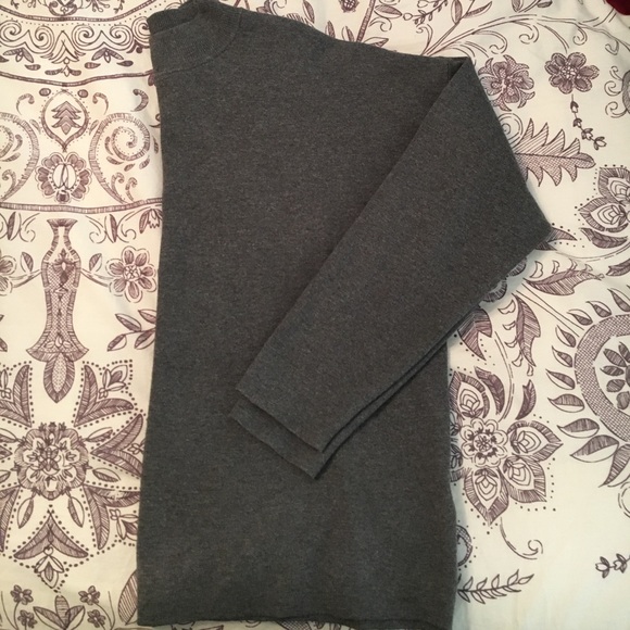 High Neck Gray Sweater - Picture 2 of 5